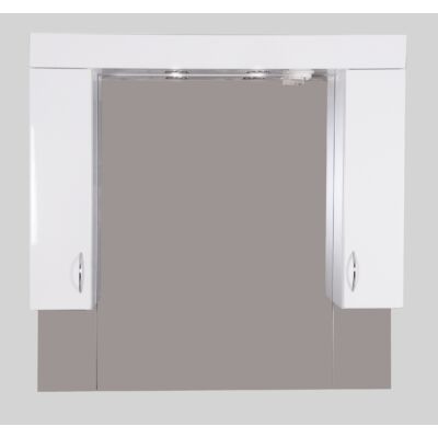 Hartyán Bútor STANDARD 100SZ fürdőszobai tükör polcos kis szekrénnyel - konnektoros, kapcsolós LED világítással SC100SZ/PAN