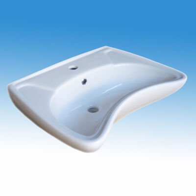 Porcelán mosdó mozgáskorlátozott felhasználóknak, 600x500 mm, leeresztőszelep,szifon,konzol nélkül TH400IT